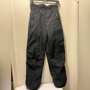 Kaelin Thermolite Ski Pants Black Front Zip Women’s Pocket Snow Board